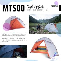 FORCLAZ เต็นท์ตั้งอิสระ สำหรับ 3 คนเพื่อการเทรคกิ้ง 3 ฤดูรุ่น Trek 500 ( Dome Trekking Tent - 3 person - MT500 ) CAMPING TENTS เต็นท์ แคมป์ปิ้ง ตั้งแคมป์ เต็นท์ตั้งแคมป์