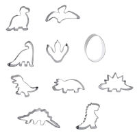 10Pcs/Set Cookie Cutters DIY Non-stick Dinosaur Shape Cake Tools Biscuit Molds for Parties