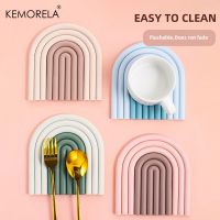 【CC】✔∈  KEMORELA Insulated Cup Anti Placemat Silicone Removable Coaster Accessories Pot Plate