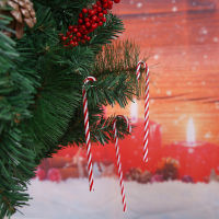 Acrylic Christmas Tree Ornaments Walking Stick Ornaments Christmas Decoration Supplies Lollipop Candy Pendant Red White Walking Stick Christmas Tree Ornaments