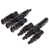 ♙ 1pair x PV 3T Branch parallel connect 3 branch Electrical Solar 30A 1000V PV Connector Y Panel Cable Wire Conne