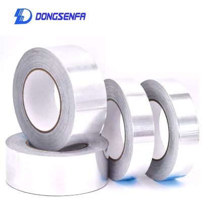 ☢✲☎ 5cmx20m Aluminium Foil Adhesive Sealing Tape High Temperature Resistant Heat Insulation Thermal Resist Duct Foil Adhesive Tape