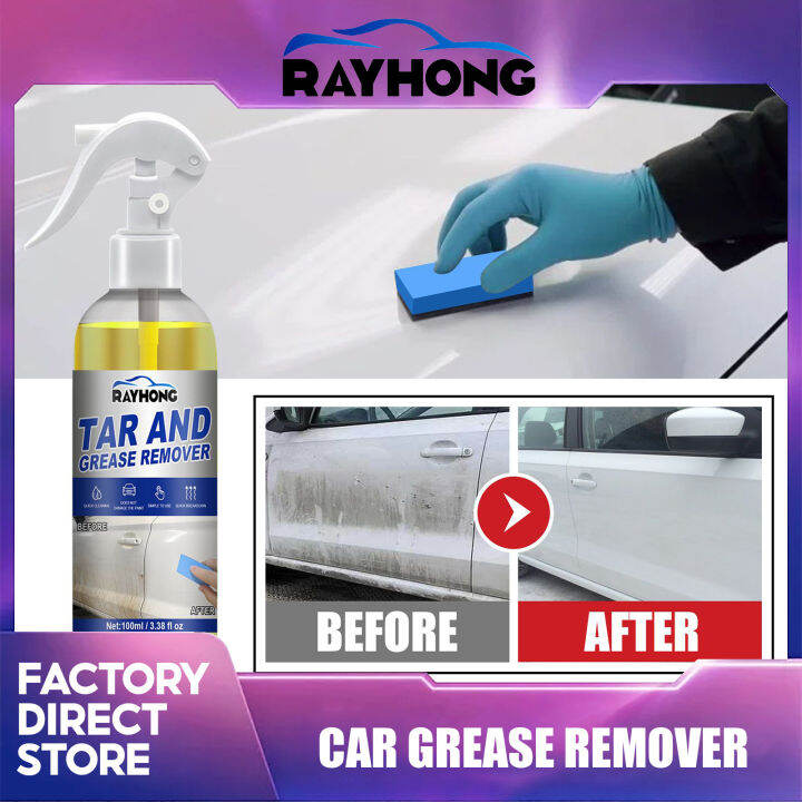 Rayhong 100ml Car Oil Tar Grease Remover Solvent Based Spray Grease