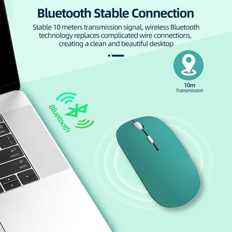 Bluetooth Wireless Mouse Computer Laptop Smart Phone Tablet Universal Compatible Optical Mouse