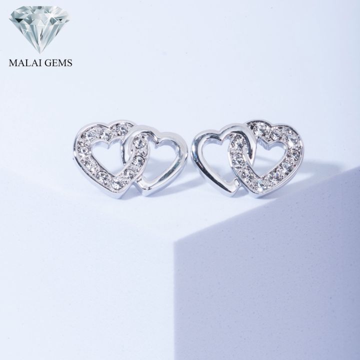 malai-gems-ต่างหูเพชร-ต่างหูหัวใจ-ต่างหูเพชรหัวใจ-เงินแท้-silver-925-เพชรสวิส-cz-เคลือบทองคำขาว-รุ่น-11009805-แถมกล่อง