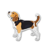 Hot Sell Cartoon Beagle Dog Car Sticker Vinyl Auto Accessories Car Window Decal PVC 14cmx12cm