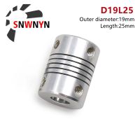 D19L25 Coupler 3mm 4mm 5mm 6mm 6.35mm 8mm 10mm Flexible Coupling For Aluminum Z Axis CNC Stepper Motor Connector Of 3D Printer