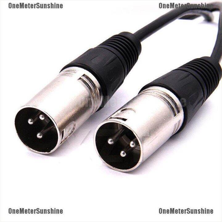 onemetersunshine-อะแดปเตอร์แยกสายเคเบิ้ลเสียง-3-pin-xlr-male-to-dual-xlr-female-y-สําหรับไมโครโฟน