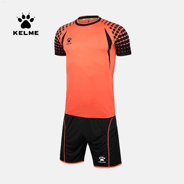 kelme-kelme-ชุดเสื้อผู้รักษาประตูชุดฟุตบอลเรือธงอย่างเป็นทางการชุดสูทแขนสั้นเสื้อผู้รักษาประตูออกแบบได้ตามต้องการ