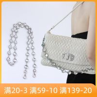 suitable for miumiu Wrinkled sheep leather bag rhinestone chain single buy crystal chain Messenger armpit bag accessories