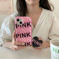 ins ซองจดหมายที่เรียบง่ายสำหรับ iPhone14 เคสซิลิโคนสีชมพูสำหรับ iPhone13Promax กล่องใส่หัวใจรักสามมิติสีดำสำหรับ iPhone11 เคสโทรศัพท์มือถือแบบถอดได้สำหรับ iPhone12