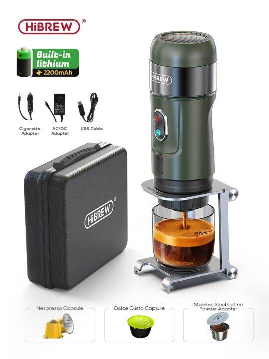 Hibrew Wireless Heating Portable Espresso Coffee Machine For Car & Home