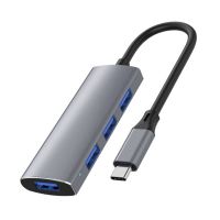 4-in-1 Portable USB 3.0+3X USB 2.0 Docking Station Hub Splitter Multiport Adapter