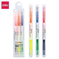 ปากกาไฮไลท์ 3 แท่ง 6 สี 2 ด้าน สีนีออน ปากกาเรืองแสง ปากกาเน้นข้อความ ปากกาเน้นข้อความสี รุ่น S736 เครื่องเขียน Highlighter OfficeME