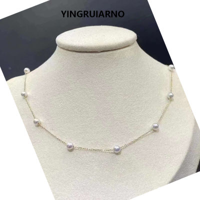 YINGRUIARNO Natural pearl necklace S925 Sterling Silver Freshwater Pearl Necklace with Sky Star Style Pearl Necklace