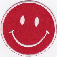 iron on patch Embroidery Smiley 7 cm ใบหน้าที่ยิ้ม ตัวรีด เย็บติดผ้าประเทศไทย โลโก้ปัก มีกาวสำหรับรีด ตกแต่งเสื้อผ้า