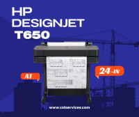 เครื่องพิมพ์พล็อตเตอร์ HP Design Jet T650 A1 24" (ออกใบกำกับภาษีได้)