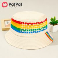 PatPat ผ้าฝ้ายหัวใจสีรุ้งสำหรับเด็กวัยหัดเดิน/หมวกทรงกรวยเด็ก100%