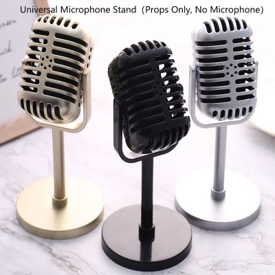 Simulation Classic Retro Dynamic Vocal Microphone Vintage Style Mic Universal Stand For Live Performanc Karaoke Studio Recording