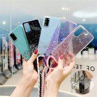 [ขายดี2023] เคสมีสายคล้องรูปดาวประดับเลื่อมแวววาวสำหรับ Samsung Galaxy A01 A11 A02S A20 A21 A21S A31 A41 A51 A32 A52 5G A12 A20E A30ฝาครอบ A50 A40