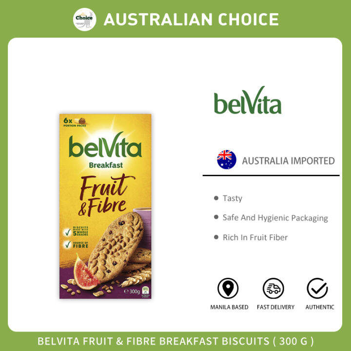 Belvita Breakfast Fruit & Fibre Biscuits 6 pack 300g Lazada PH