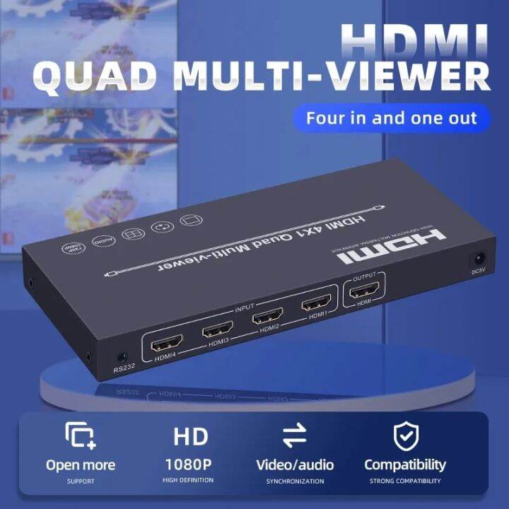 K P Hdmi Multi Viewer With Kvm X Hdmi Quad Screen Splitter Converter Kvm Hdmi Seamless