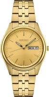 Seiko Mens Japanese Quartz Dress Watch with Stainless Steel Strap, Gold, 10 (Model: SUR434)