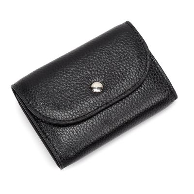 PU Leather Coin Purse Mini Large-Capacity Coin Bag Head Layer Cowhide Multifunctional Business Card Bag
