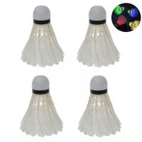 【CW】 4 Emitting Shuttlecocks Birdies Feather Badminton Texture Soft Z3S5