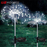 LIZHOUMIL Solar 200led Fireworks Light Bendable 8 Modes Ip65 Waterproof Outdoor Lawn Garden Decorative Lamps