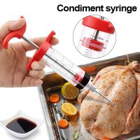 50pcs Barbecue Meat Syringe Food Grade Stainless Steel Needle Turkey Marinade Spice Syringe Kitchen Sauce Marinade Syringe