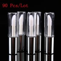 【YF】℗☎  90Pcs 1.2ml Transparent Tube Round Glaze Bottle with Wand Makeup Tools