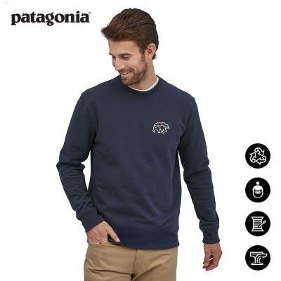 Patagonia Patagonia เสื้อยืดแขนยาวของผู้ชาย,เสื้อสำหรับทั้งหญิงและชายพิมพ์ลายเสื้อยืดลำลองกลางแจ้ง