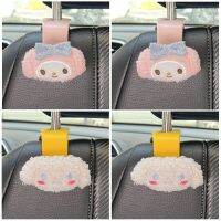 Kawaii Sanrios Anime Melody Cinnamoroll Car Seat พนักพิงศีรษะตะขอรถเบาะหลัง Organizer ชั้นวางของที่เก็บอุปกรณ์เสริมของขวัญ