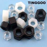 25Pcs M2 M2.5 M3 M4 M5 M6 M8 M10 M12 Transparent Acrylic Black White Nylon Plastic Insulation Metric Threaded Hex Hexagon Nut