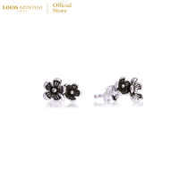 Louis Montini (Jewelry) Sterling Silver 925 Earrings ต่างหูเงินแท้ 92.5% ต่างหูผู้หญิง รูปดอกไม้ LJER04