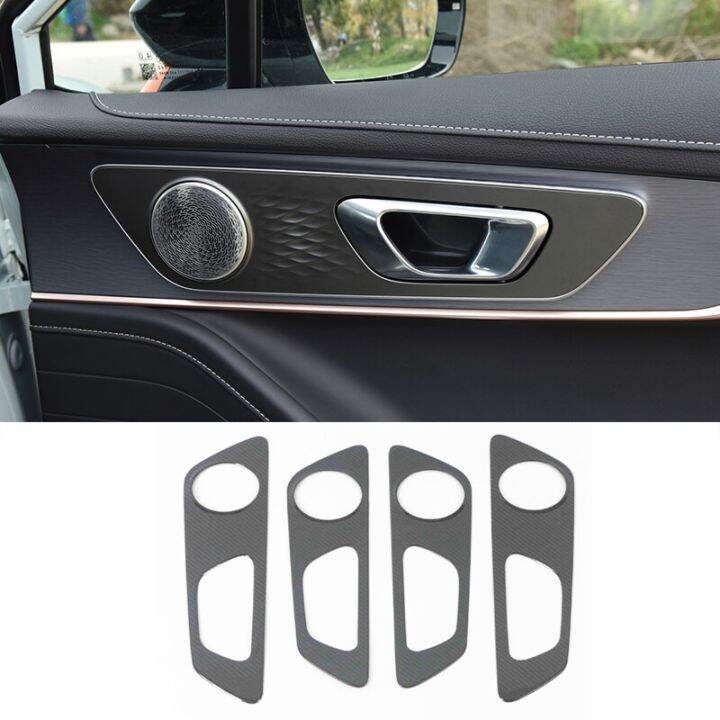 Carbon Fiber Car Interior Door Handle Bowl Panel Cover Trims For Chery ...