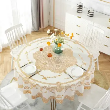 Round dining table cover 6 online seater