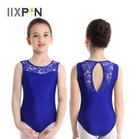 【cw】 leotard Ballet gymnastic dress Sleeveless Splice Cutout Back Gymnastics Leotard ballerina kids costumes 【hot】