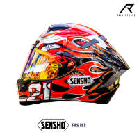 หมวกกันน็อค SENSHO HELMET FIRE RED