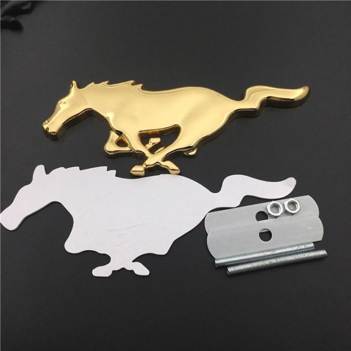 Hot New Gold Car Front Grille Emblem for Mustang Logo Auto Metal ...