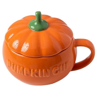 Creative Ceramic Mugs with Lid Handmade Coffee Cups Pumpkin Shaped Unique Tea Milk Breakfast Mug Oatmeal Yogurt Cup
