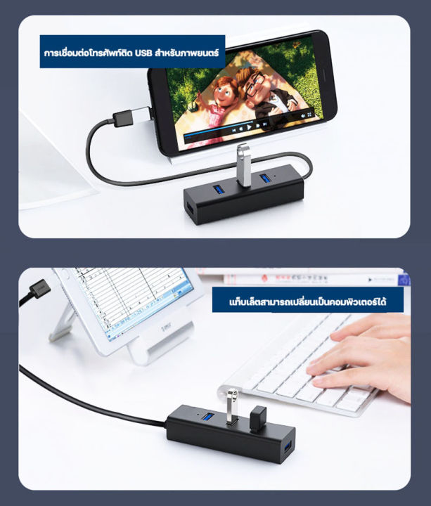 a-good-thing99-usb-2-0-hubฮับ-usb2-0-ฮับความเร็วสูง-คอมพิวเตอร์-โทรศัพท์มือถือ-โน๊ตบุ๊ค-เหมาะสม-usb-รองรับฟังก์ชั่น-otg-4-พอร์ต-usb