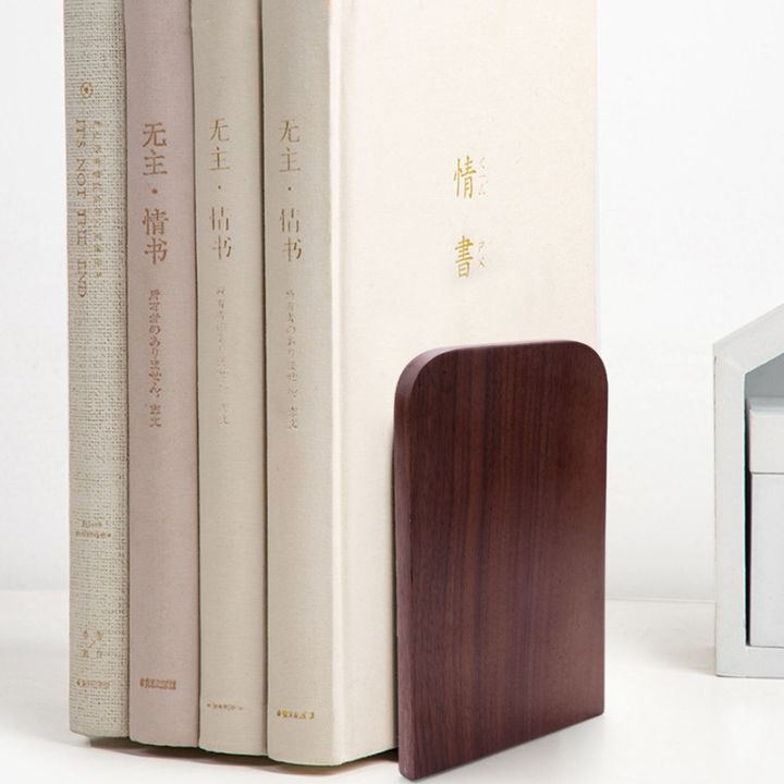 2pcs-wooden-bookends-with-metal-base-heavy-duty-black-walnut-book-stand-with-anti-skid-dots-for-office-desktop-or-shelves