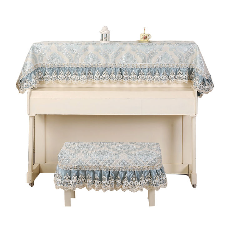สไตล์ประเภทยุโรปเปียโนผ้าเช็ดทำความสะอาดหนาผ้าคลุมเปียโนครึ่งผ้าคลุมกันฝุ่นผ้าjean-jeanใส่เปียโนผ้าคลุมเบาะนั่ง