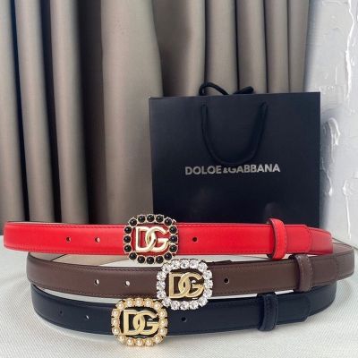 DG Women New Leather Belt Diamond Set with box