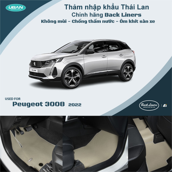 Thảm lót sàn ô tô uban xe peugeot 3008 2022 - 2023 - nhập khẩu thái lan - ảnh sản phẩm 1