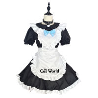 S-5XL Japanese Akihabara Lolita Housekeeper Maidservant Restaurant Apron Maid Dress Uniform Outfits Anime Cosplay Costumes