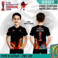 World Cup Clothes u20 2023 Children jersey T-Shirt Indonesian National Team u20 b