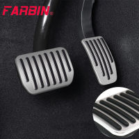 FARBIN 2ชิ้นเซ็ตสำหรับ Tesla รุ่น3 Y รถ Non Slip Pedal Pads อลูมิเนียม Accelerator เบรค Rest Pedal Pads รถอุปกรณ์เสริม